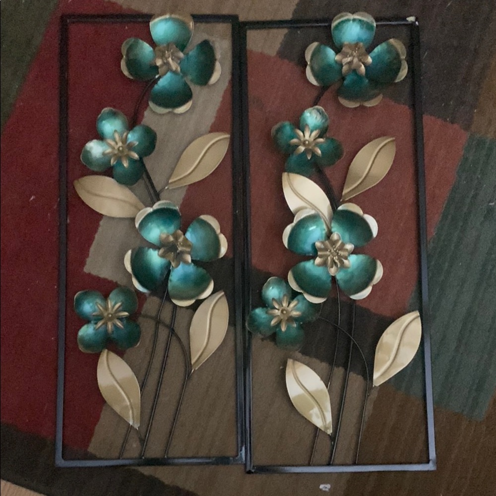 Floral Metal Wall Art Decor